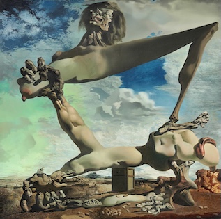 Soft Construction with Boiled Beans (Premonition of Civil War) 1936; oil on canvas, 100 x 99 cm, Philadelphia Museum of Art