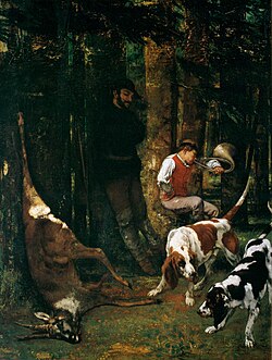 Gustave Courbet, The Kill – Deer Hunting in the Grand Jura Forests, 1857