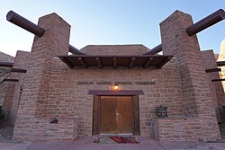 The Navajo Nation Council Chamber, the seat of government for Navajo Nation in Window Rock, Arizona, was declared a National Historic Landmark in 2004.