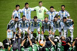 Argentina's starting lineup during the final.