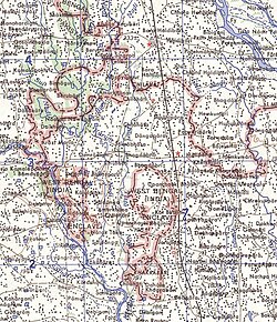 The Indo-East Pakistan border as shown by the U.S. Army, c. 1960