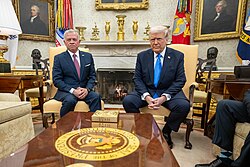 Abdullah meets with U.S. President Donald Trump in Washington, D.C., 11 February 2025
