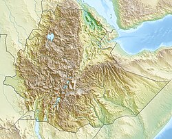 Relief map of Ethiopia