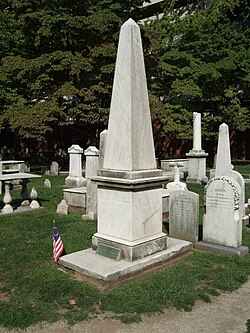 Bainbridge's tombstone at the Christ Church Burial Ground in Philadelphia