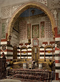 Interior of a house in Damascus (1890s)