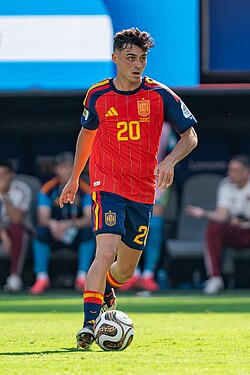 Pedri with Spain against Argentina at the 2026 World Cup final