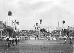 Argentina playing against Uruguay at Estadio Nacional del Perú during the 1927 South American Championship on 20 November 1927