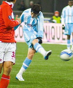 Nasri in a 2008 UEFA Cup match with Marseille against Spartak Moscow