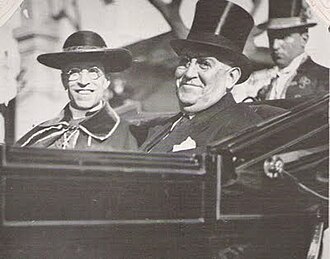 A smiling Pacelli with Argentine president Agustín P. Justo