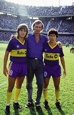 Menotti, Jorge Rinaldi and Carlos Daniel Tapia at Boca Juniors in 1987