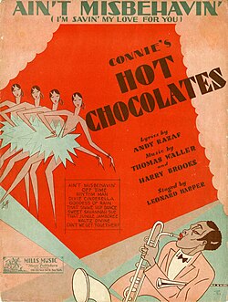 The published sheet music to "Ain't Misbehavin'"