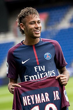 Neymar, who completed the most expensive transfer ever