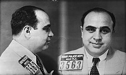 Mug shot of Capone in Miami, 1930