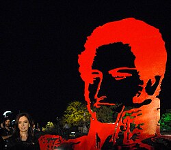 Cristina Fernández de Kirchner during the celebrations of the Day of National Sovereignty.