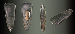 Polished Neolithic jadeitite axe from the Museum of Toulouse
