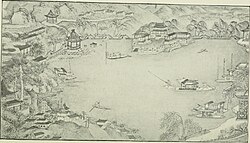 A 19th century illustration of medieval Hangzhou