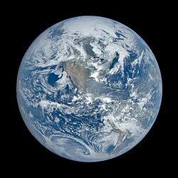 The Western Hemisphere in a photo taken from Deep Space Climate Observatory in June 2022