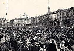 Liberation of Italy parade in Turin on 6 May 1945.