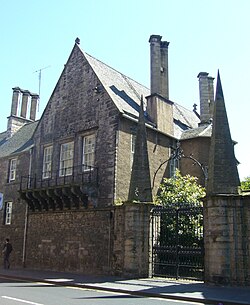 Moray House on the Royal Mile, Cromwell's residence in Edinburgh when he implored the Assembly of the Kirk to stop supporting Charles II