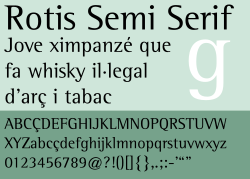 Rotis semi-serif