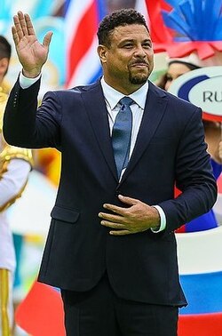 Ronaldo at the 2018 FIFA World Cup opening ceremony held at the Luzhniki Stadium in Moscow, Russia
