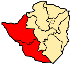 The Gukurahundi took place in Zimbabwe's western provinces of Matabeleland (highlighted).