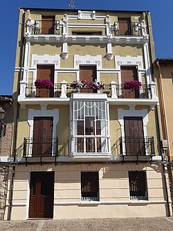 Eclectic building. Street Alfonso VIII. Burgos, Spain (1922). Note the mix of neogothic with art nouveau and neoclassical styles