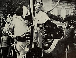 King Peter I of Serbia led the nation during the Great Serbian Retreat in 1915. Serbia lost about 850,000 people, a quarter of its pre-war population.[90]