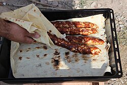 Kebab with lavash