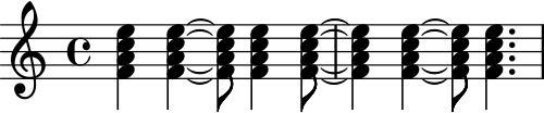 Basic bossa nova accompaniment pattern (playⓘ)