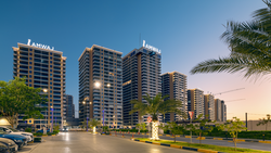 The Amwaj Residential Towers in Baghdad, a modern high-rise complex that represents part of the city's recent urban development projects.