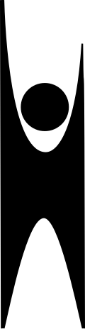 Organizations like Humanists International use the "Happy Human" symbol, based on a 1965 design by Denis Barrington.