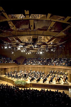 OFUNAM performing at Sala Nezahualcóyotl, one of the leading concert venues in Mexico, located at the National Autonomous University of Mexico.