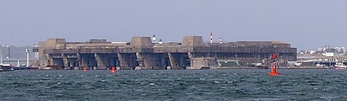 German submarine pens in Lorient, Brittany