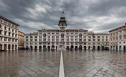 Piazza Unità d'Italia, the centre of students' life in Trieste