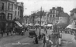 Broadgate, Coventry, in 1917