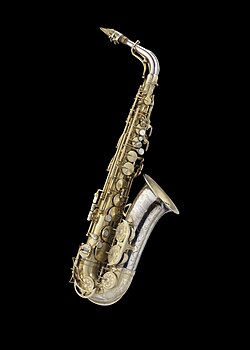 A King Super 20 alto saxophone, owned and played by Parker, now at the Smithsonian Institution