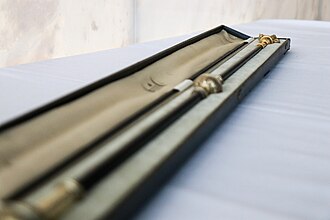 The ceremonial rod used by the Black Rod of New Zealand