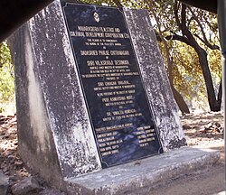 Plaque at Film City entrance