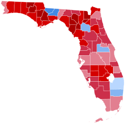 2024 U.S. presidential election results by county in Florida Democratic Republican