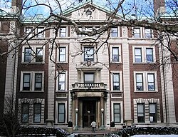 Havemeyer Hall, a National Historic Chemical Landmark, where deuterium was discovered in 1931. Research conducted in Havemeyer has been recognized with seven Nobel Prizes in Chemistry.[205]
