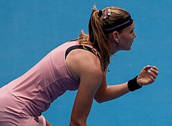 Bouzková at the 2020 Australian Open