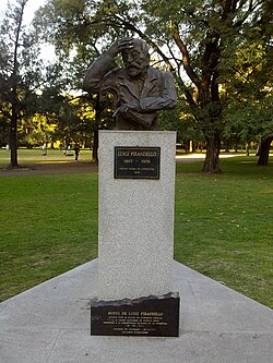 Monument to Luigi Pirandello, a gift of the Italian city of Agrigento (Sicily) to the Argentine city of Buenos Aires and tribute to the Sicilian community in Argentina