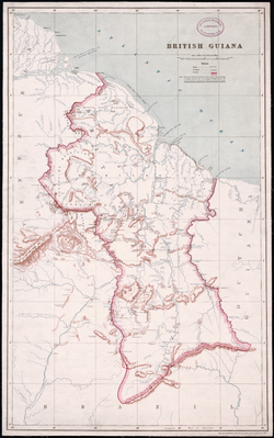 Map of British Guiana in 1908