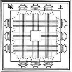 Plan of Chengzhou from the 1175 Song-era Xinding Sanlitu