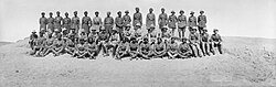 British and Indian officers of the 18th King George's Own Lancers at Tel el Kebir on arrival from France in April 1918.