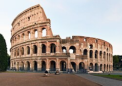 The Colosseum in Rome, built in the 1st century