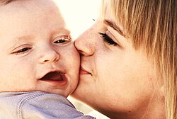 Human parents often display familial love for their children.