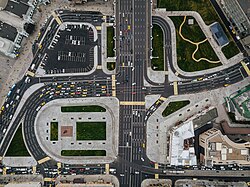 Intersection at Tverskaya Zastava Square