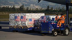 Vaccines donated by the United States are transported in Ecuador in 2021